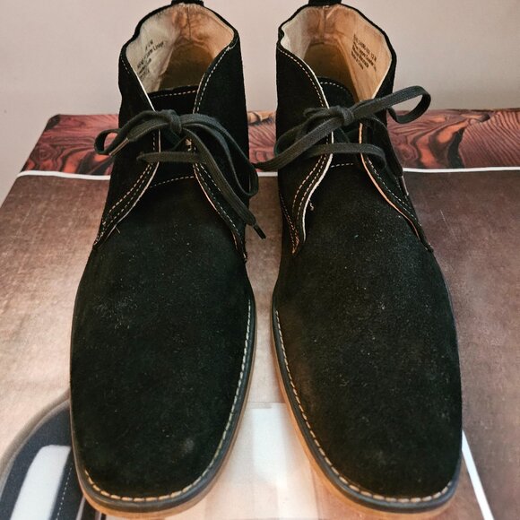 Stacy Adams 12 M Black Suede and Leather Upper Loafers Good Condition - Picture 1 of 8